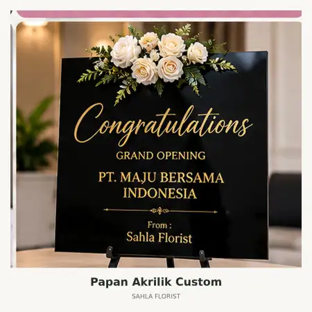 Papan Bunga Akrilik Prajuritkulon
